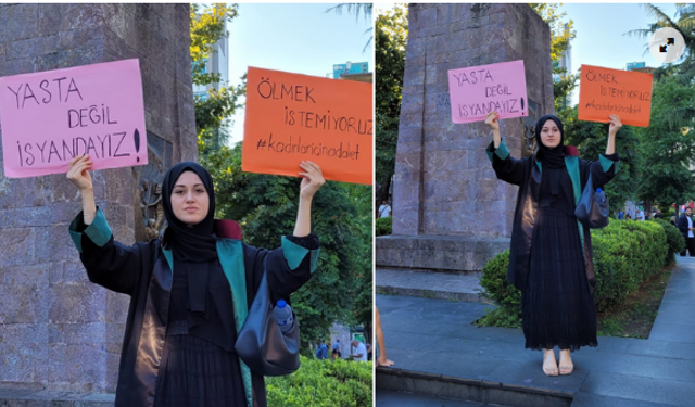 Trabzon’da tek kişilik dev protesto: Öyle bir sesini duyurdu ki inanılmaz!